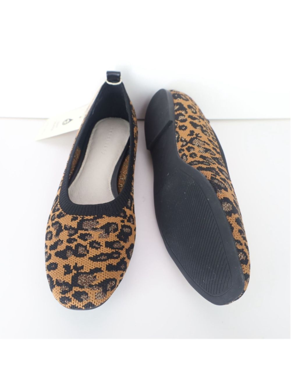 Sanctuary Social Leopard Print Fly-knit Ballet Flats Women Brown 7M - Picture 9 of 16
